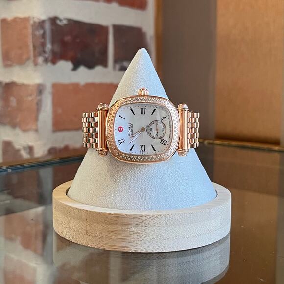 Michele Other - MICHELE Bronze/Diamonds Stainless Steel Watch